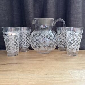 Melamine Pitcher and Tumbler Set